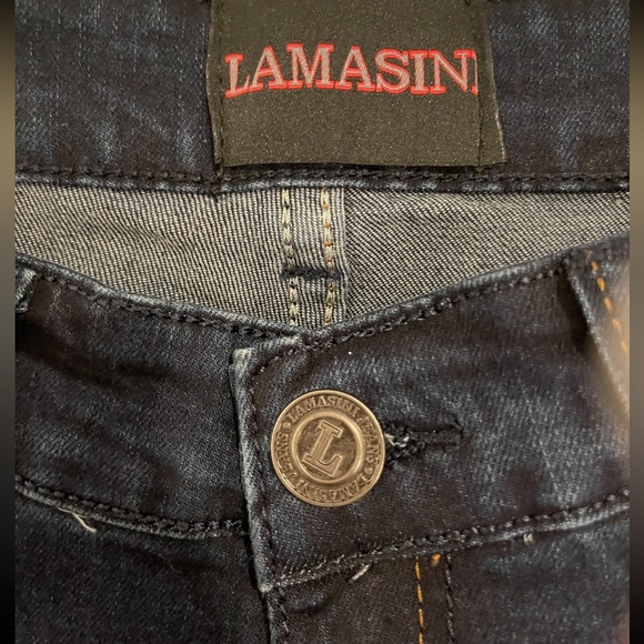 NWT Lamasini - Dark Blue Slim Jeans Size 30 X 32 - Picture 3 of 9